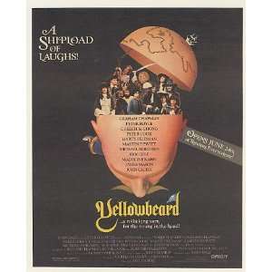  1983 Peter Boyle Cheech & Chong Yellowbeard Movie Print Ad 