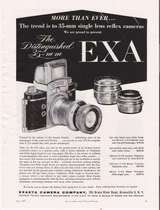 1957 VINTAGE AD EXA 35mm Camera ~ Exakta Camera Co  