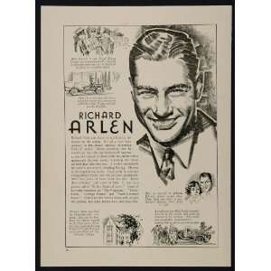  1933 Richard Arlen Actor Silent Film Movie Star Print 