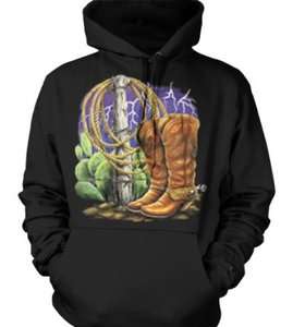   And Lasso Sweatshirt Hoodie Wild West Fence Post Pullover Hoody  