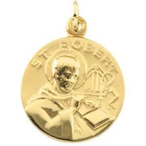  R45029 Sterling 18 Mm St. Robert Medal W/18 Chain 