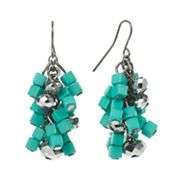 SONOMA life + style Jet Bead Cluster Drop Earrings