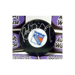 Rod Gilbert autographed New York Rangers Hockey Puck