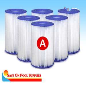   Swimming Pool Type A Replacement Filter Cartridges (59900) 6 PACK