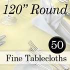 10 Black 120 Round Fine Polyester Tablecloths