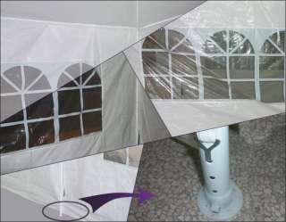 10 x 20 White Gazebo Party Tent Canopy with Side Walls  