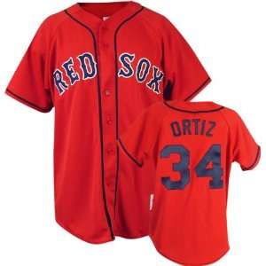  David Ortiz Majestic MLB Alternate Scarlet Replica Boston 