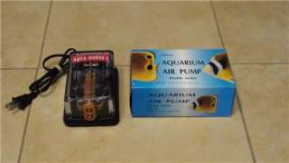 Aquarium Air Pump DOUBLE Outlet good for air stones  