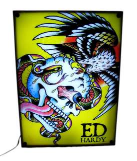 Licensed Ed Hardy `Battle` Light Box Dorm Decor  