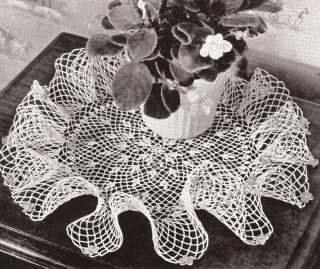 Vintage Crochet African Violet Flower Doily Pattern  