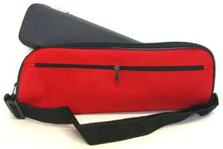 Flute Case COVER w Side Pocket/Strap. Red  