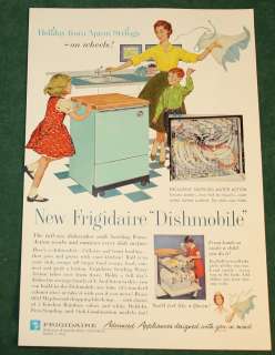 Vintage Frigidaire Dishmobile Dishwasher Ad  