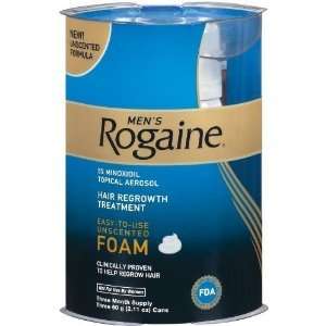 Mens ROGAINE FOAM 2.11 oz 3 PACK *3 MONTH SUPPLY*  