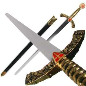  Deluxe Medieval Knight Crusade Sword w/ Scabbard 42.5 