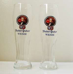 HACKER PSCHORR German SWIRL BEER GLASSES/ Pair   Collectibles  