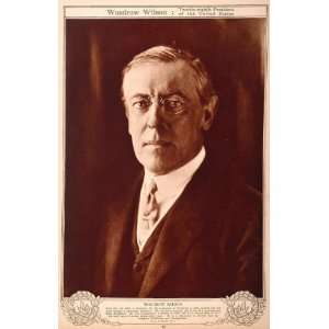  1923 Woodrow Wilson Warren G. Harding Portrait Print 