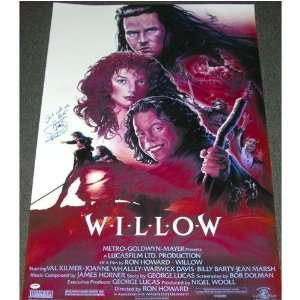  Warwick Davis (Willow) Signed Autographed Movie Poster 