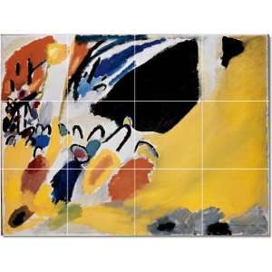 Wassily Kandinsky Abstract Tile Mural Interior Decorating Ideas 