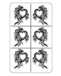 Rub n Etch Glass Etching Stencil ~ Heart n Flowers  