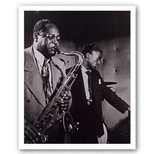  Coleman Hawkins and Miles Davis by William Gottlieb   32 x 