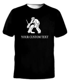 Custom Personalized Hockey Goalie Text Jersey T Shirt  