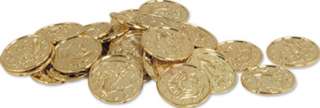 Plastic Gold Coins Pirate Casino Theme Party Decoration  