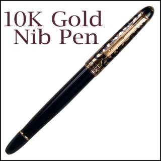 Haolilai 10K Gold Nib Fountain Pen + 50 Ink Cartridges  