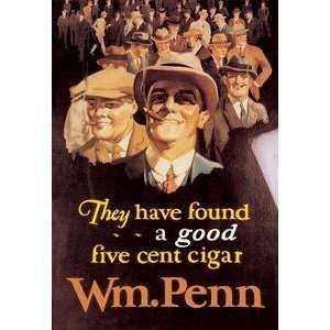  Vintage Art William Penn Cigars   00935 7