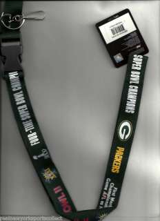 GREEN BAY PACKERS 4 TIME SUPER BOWL CHAMPS LANYARD XLV  