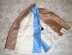 HERMES Silk Scarf Blue Cavalcadour w white and tan  