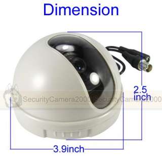 High Resolution 520TVL 1/3 Sony CCD Color Dome Camera  