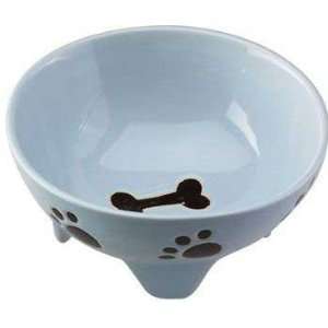   Footed Dog Dish Blue 7 (Catalog Category Dog / Dog Dishes Bowls