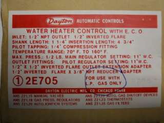 DAYTON 2E705 HOT WATER CONTROL  