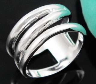 SILVER PLATED FASHION RING FREE SHIP HOT SALE NEW R37  