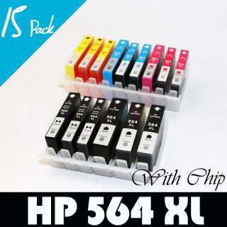 15 pk HP 564 XL Ink For C410A PhotoSmart Premium Fax  