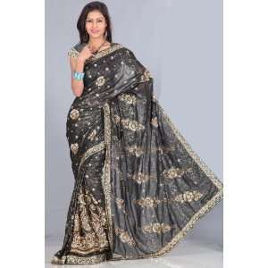   New Wedding Designer Indian Embroidery Sequin Sari Saree Curtain panel