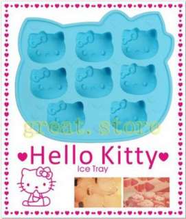 Ice Cube Tray Mold Jelly Silicone Cool 8 Hello kitty Maker Shaped 