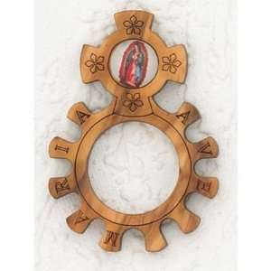 Our Lady of Guadalupe Finger Rosary Wood 