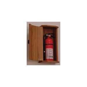  Wooden Mallet Fire Extinguisher Cabinet in Medium Oak 