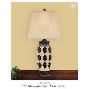   Fleur de Lis Porcelain Lamp 32 H by JB Hirsch