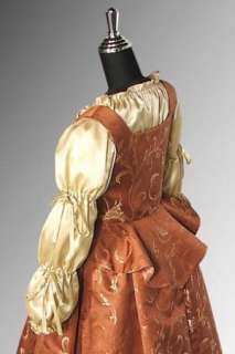 Medieval Renaissance Style Dress Ensemble including Bodice, Skirt 