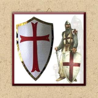 TEMPLAR KNIGHT with SHIELD CERAMIC Tile Templars Knights Crusaders 