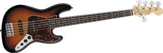 Fender American Standard 5 String Jazz Bass V 3 Tone Sunburst Rosewood 