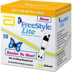 Freestyle LITE Blood Glucose Test Strips NEW Butterfly Design 1 box of 