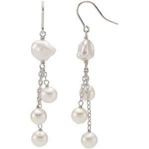  Jewelry Gift Sterling Silver Freshwater Cultured Pearl Earrings 