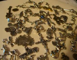 Huge Lot 25 Various Charms,Jewelry Making,Scrapbooking,PhotoFrames 
