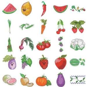 Fruits & Veggies Embroidery Designs on a Brother Embroidery Card