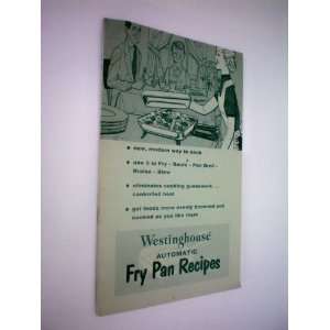 VINTAGE    Westinghouse Automatic Fry Pan Recipes    stapled recipe 