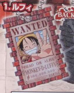 One Piece Luffy Wanted Poster Key Chain Anime NEW  