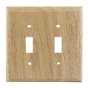    GE 51591 Light Wood Double Switch Wall Plate